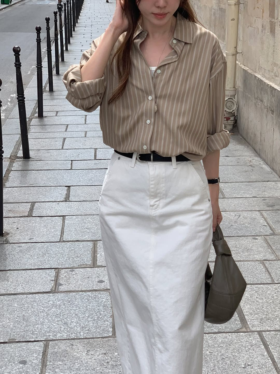 Soren tencel stripe shirt
