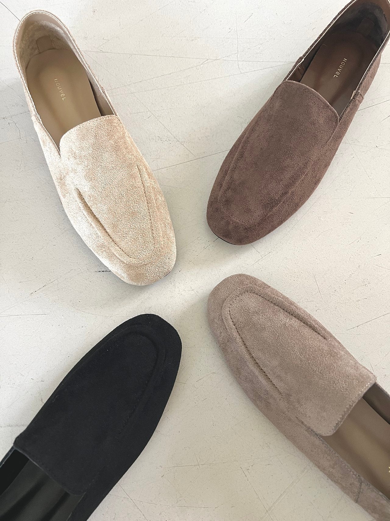 Suede soft loafers