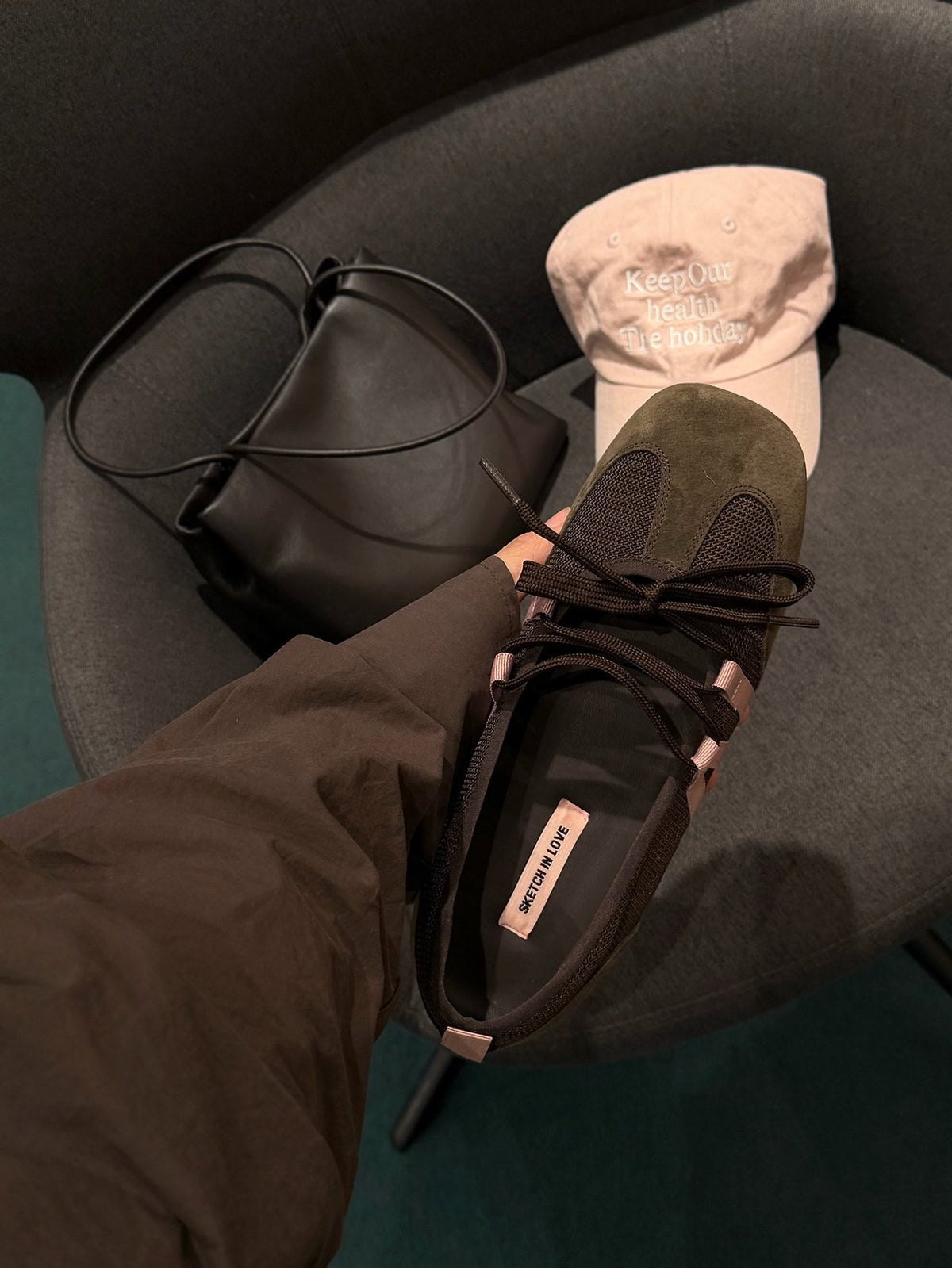 rose ribbon sneakers-2col