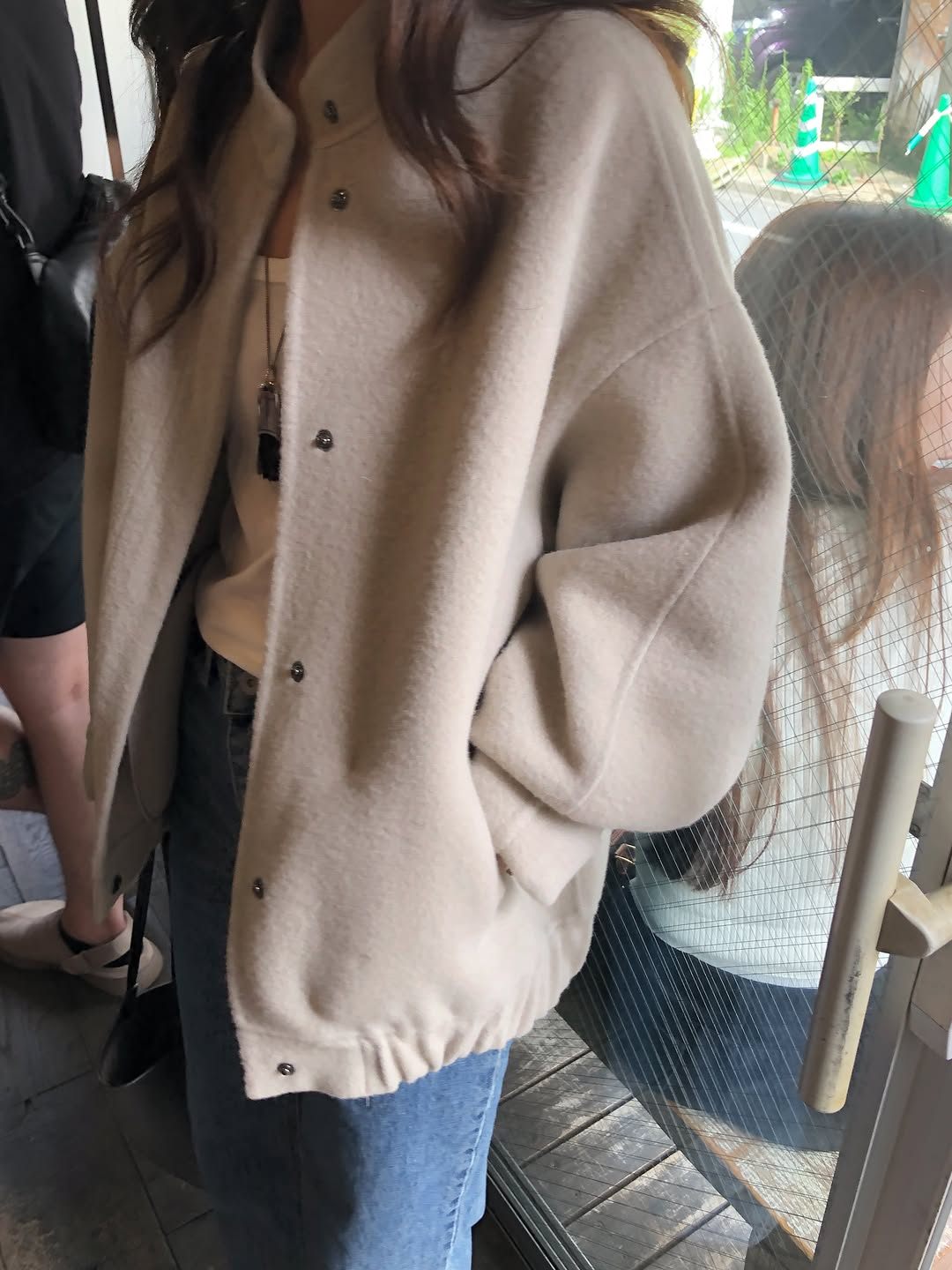 delphine wool handmade blouson-2col