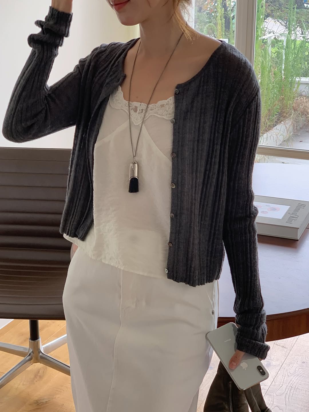 Bella alpaca round cardigan-3col