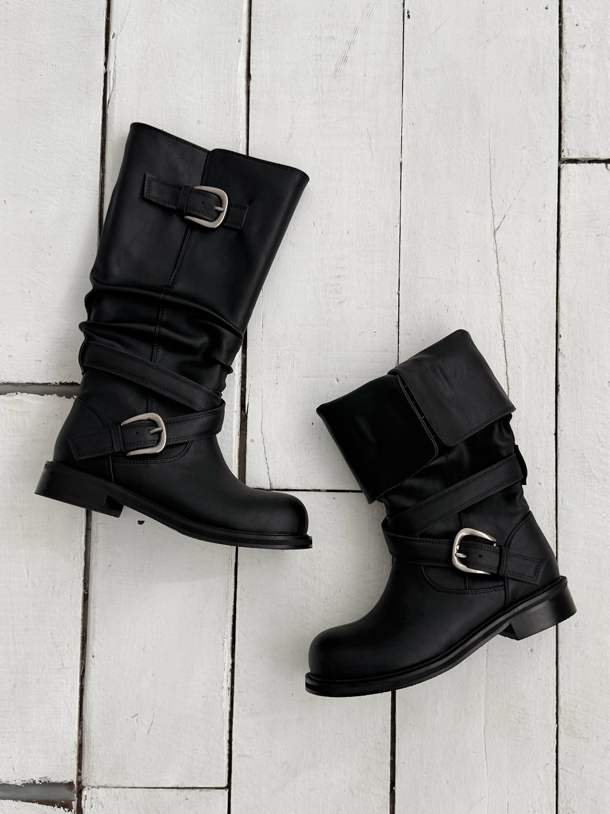 buckle fold-over boots-2col