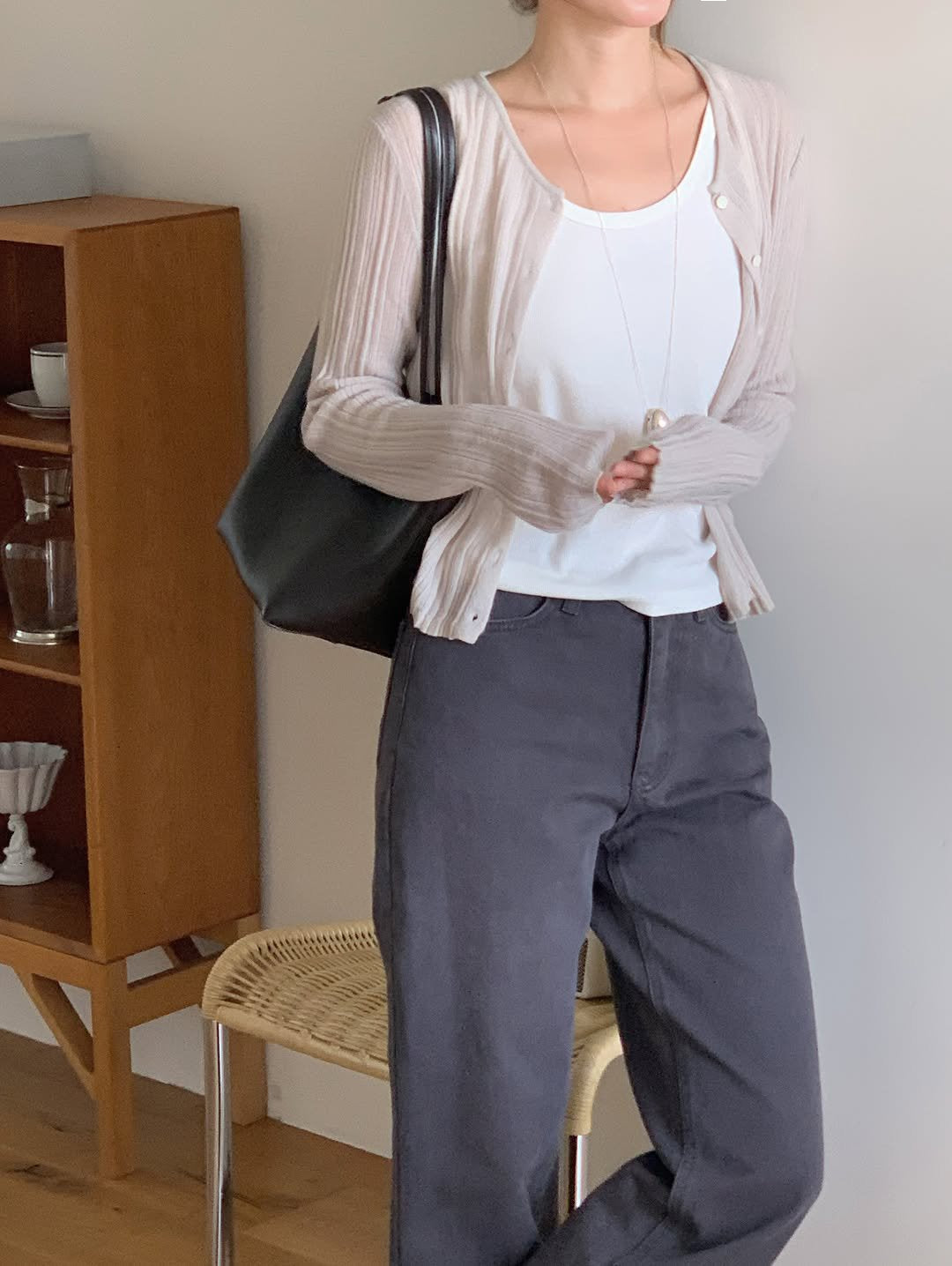 Bella alpaca round cardigan-3col