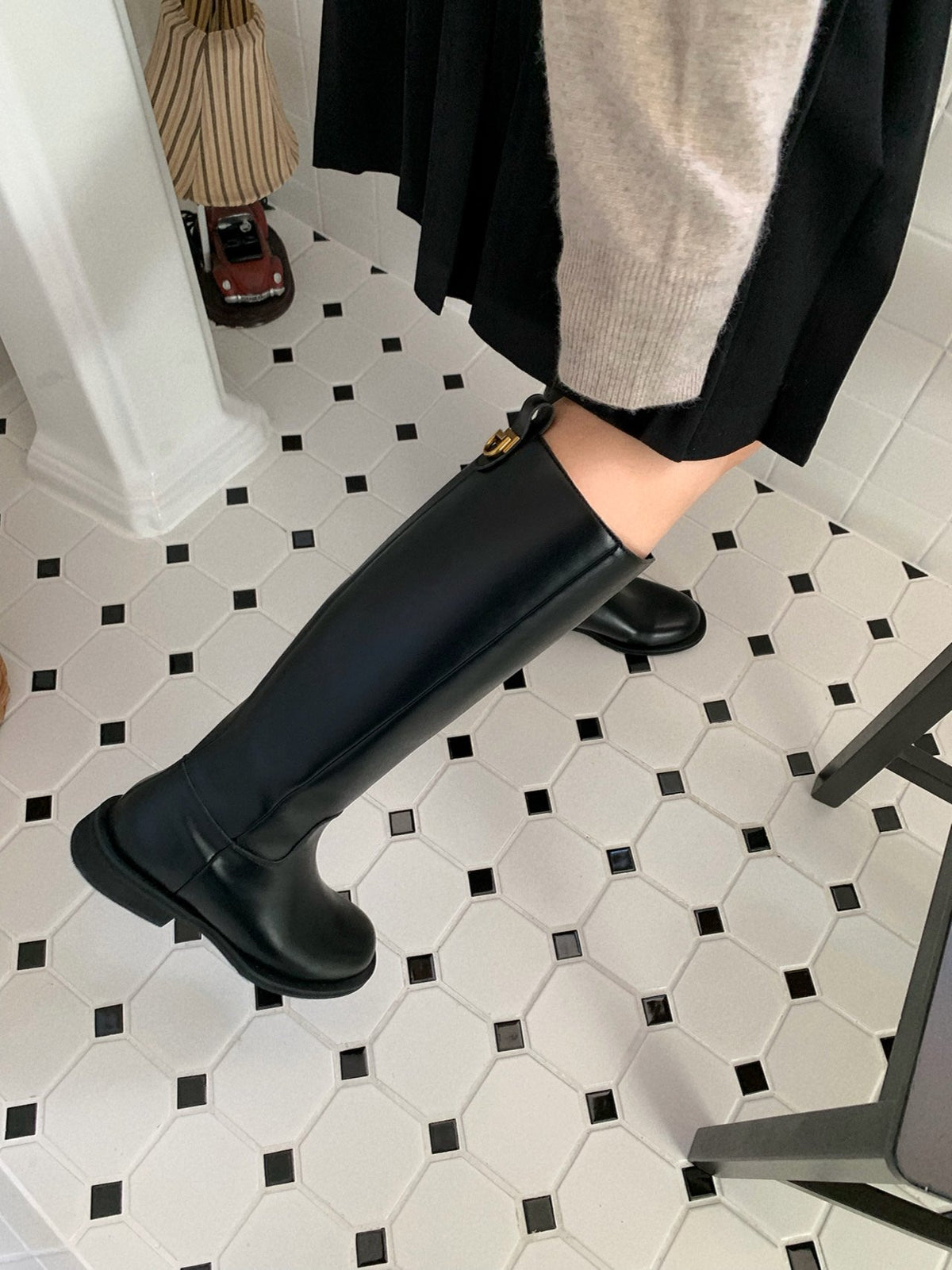 classic d-ring long boots