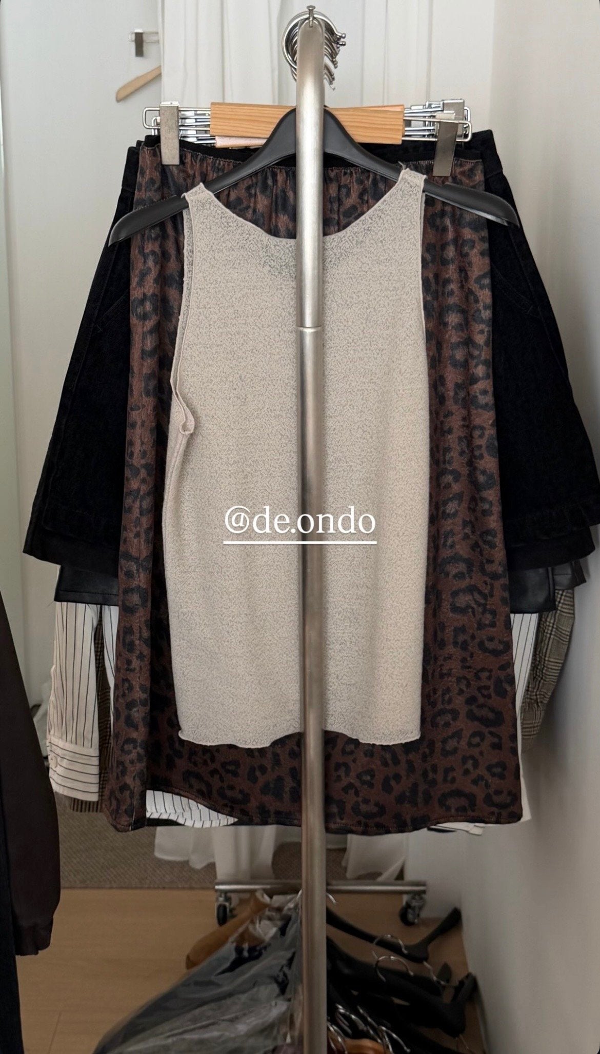deondo leopard skirt-2col