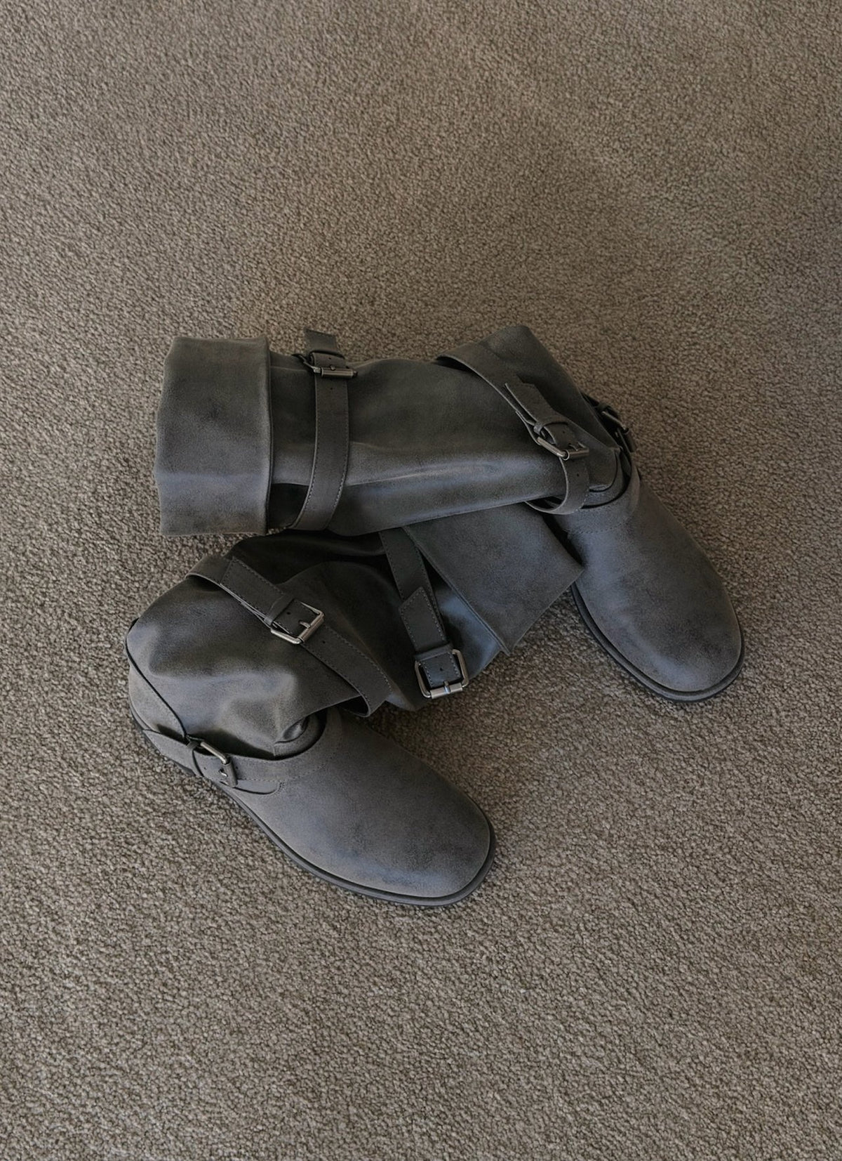 belted slouch boots-2col