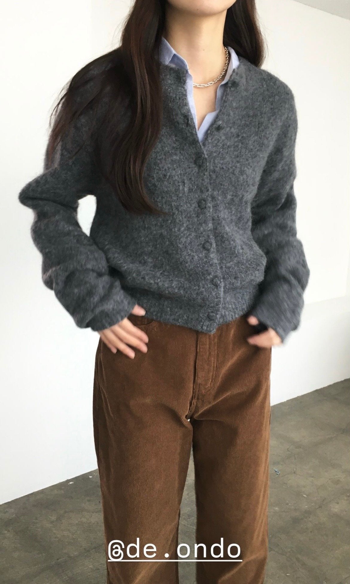 deondo Mohair Brush Cardigan-3col