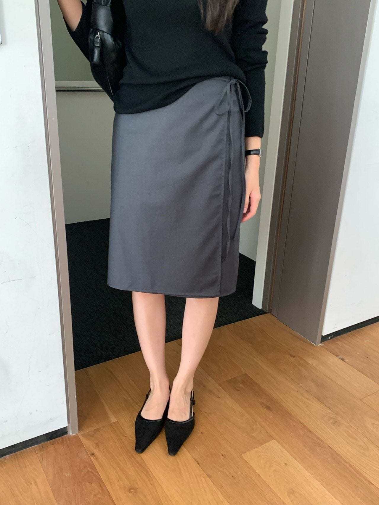 Sandy wrap skirt-2col