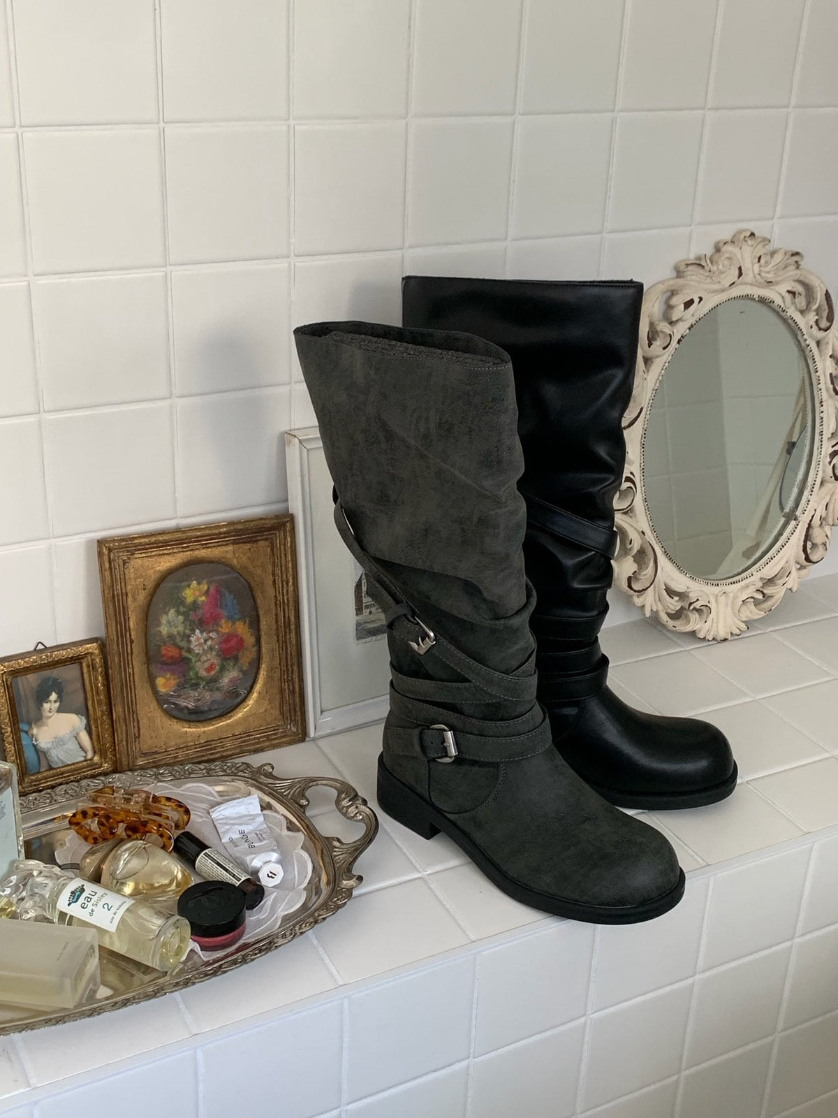 vintage belt boots-2col