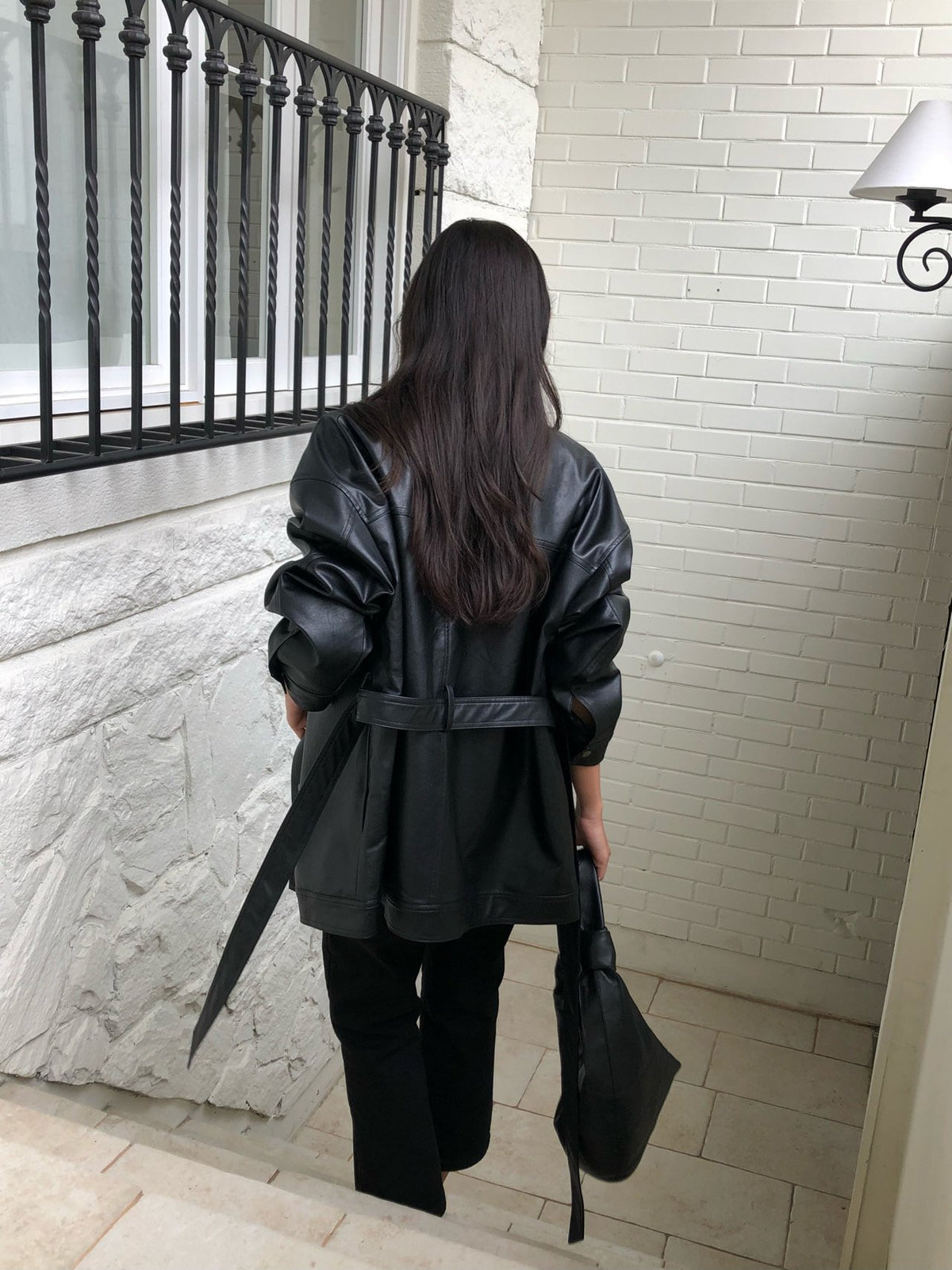paris half leather jacket