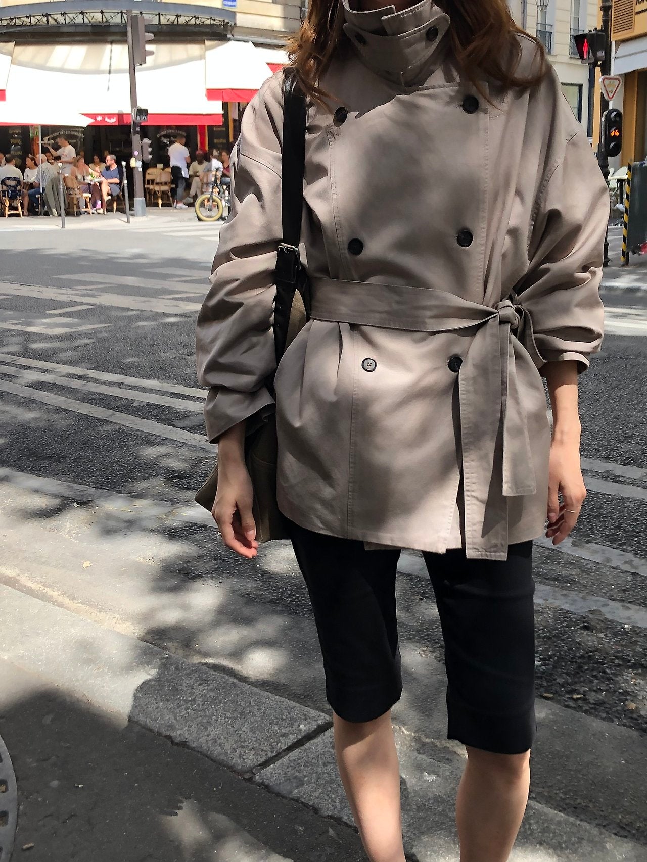 Maren washing half trench jacket-2col