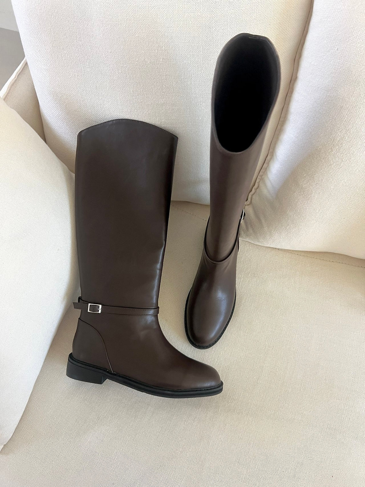 Ankle Detail Long Boots-2col