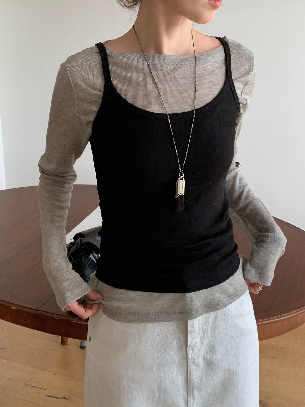 Lyocell rib sleeveless-3col