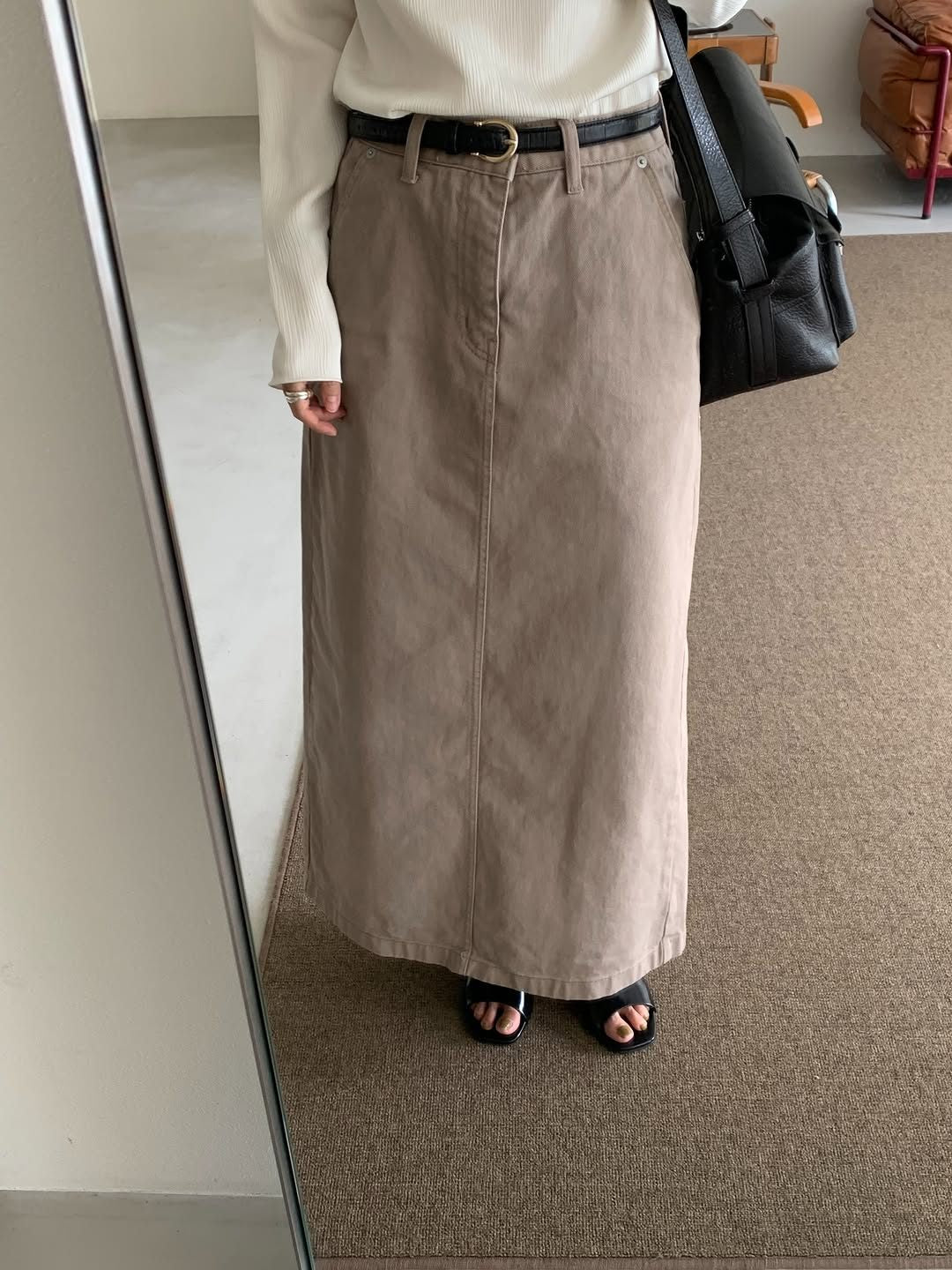Marie vintage A-line skirt-2col