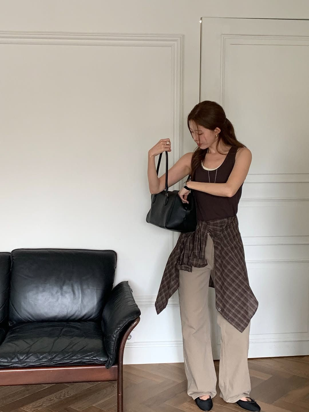Marais vintage washing cotton pants-3col