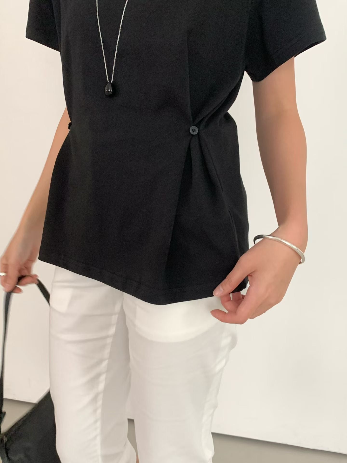 pig button T-3col