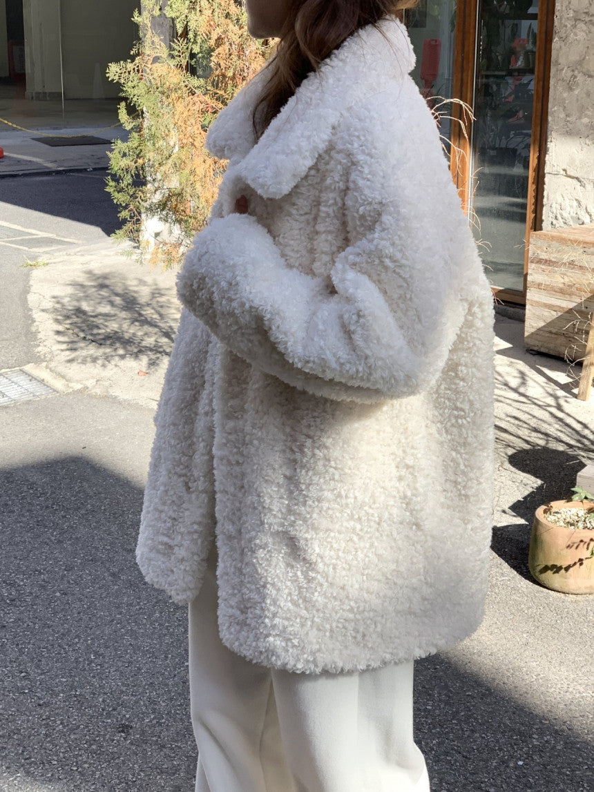 Ales reversible fur shearling jacket-2col