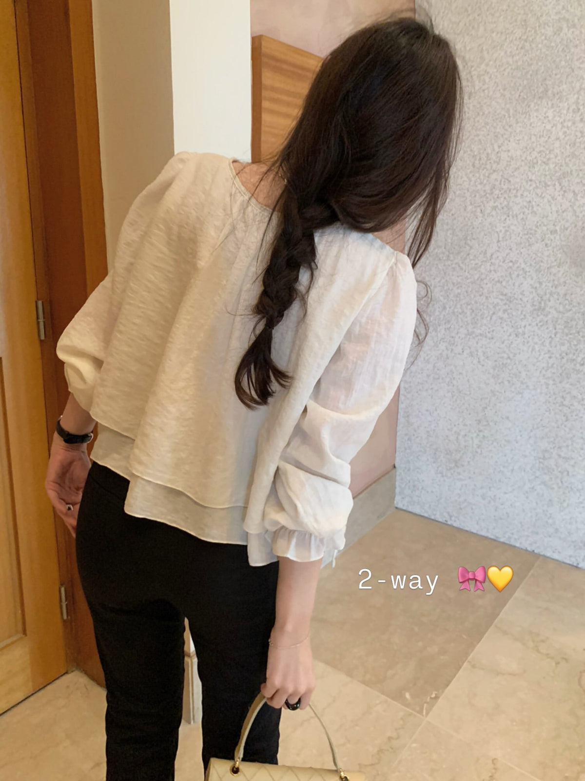 bene two-way blouse-2col