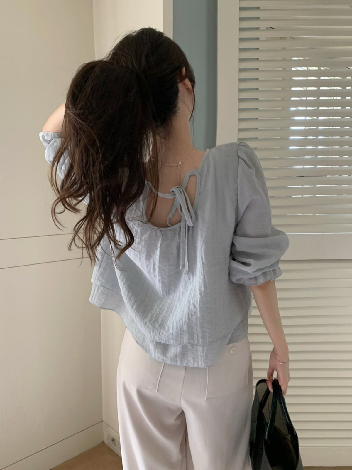 bene two-way blouse-2col