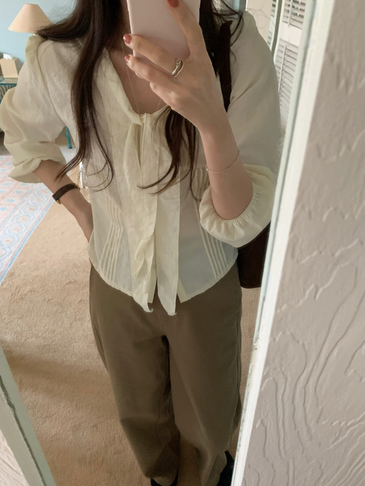 adele tie blouse-2col