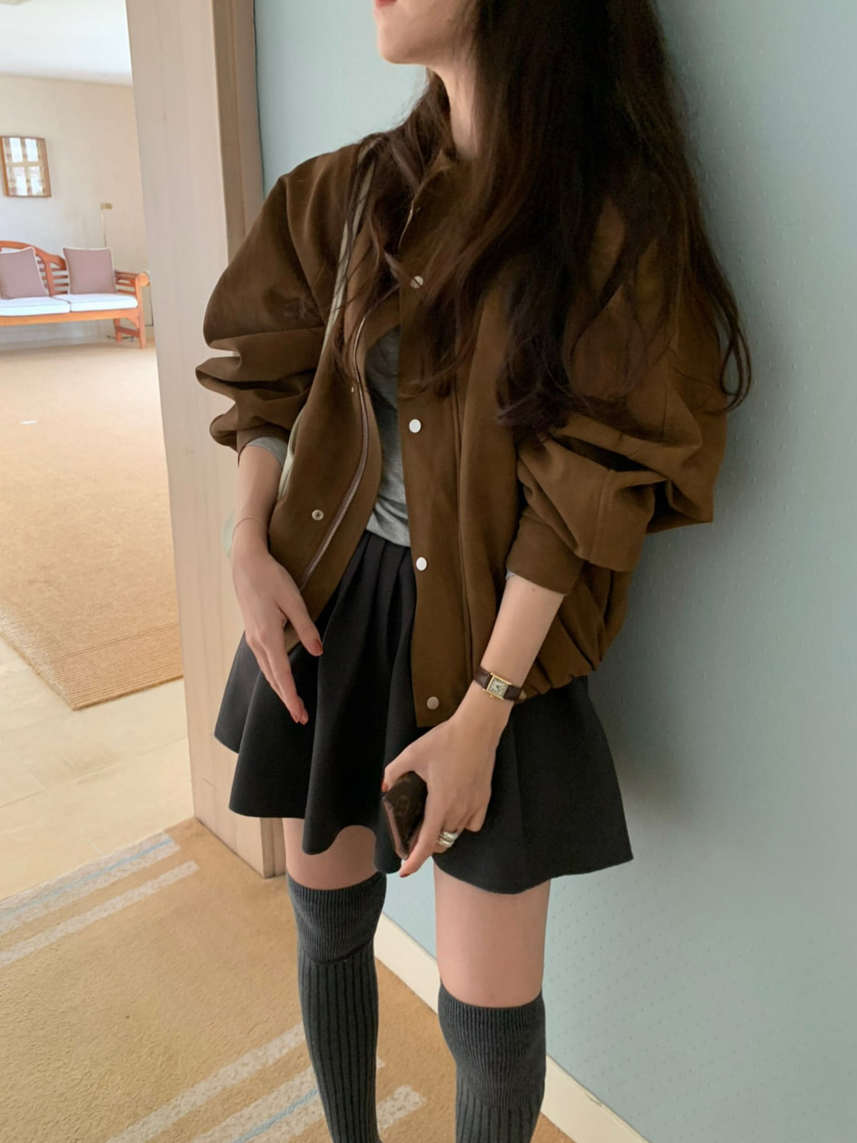needs suede field jacket-3col