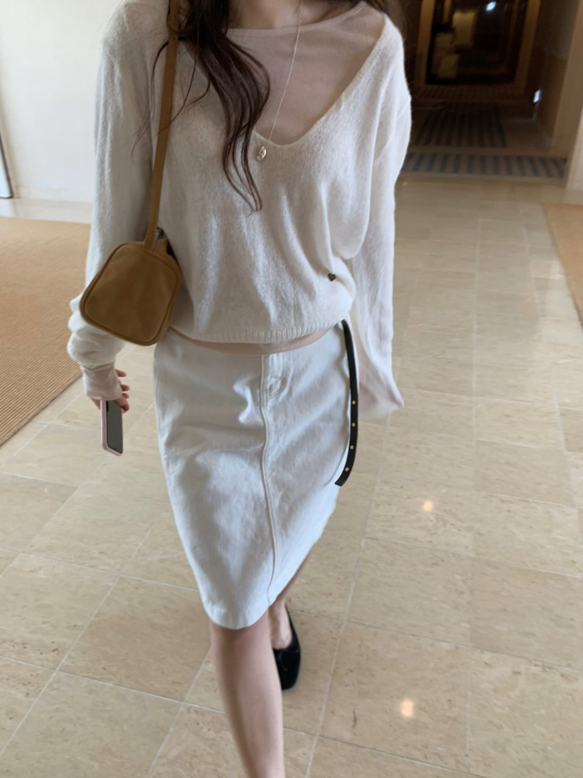 yuri v neck knit-4col
