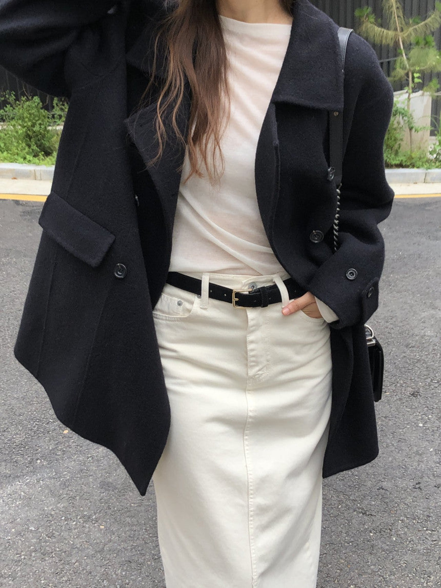 Ellen double handmade coat-2col