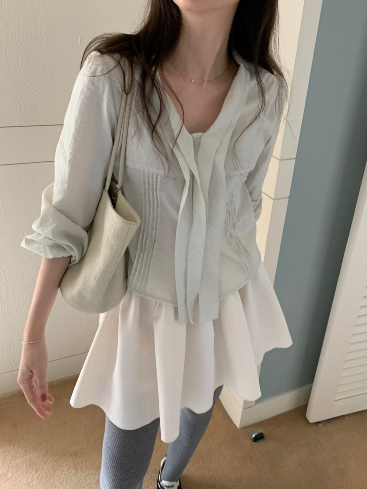 adele tie blouse-2col