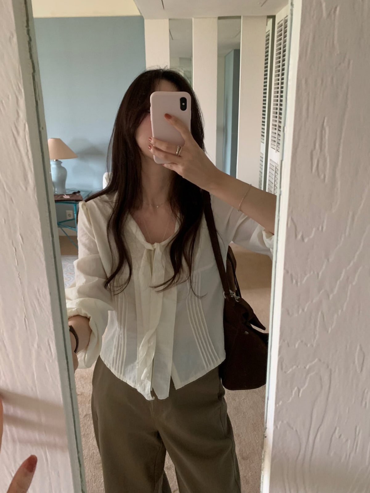 adele tie blouse-2col