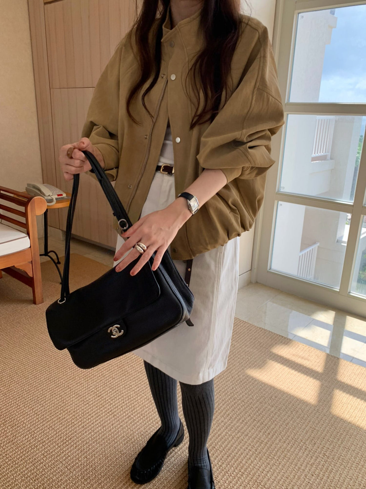 needs suede field jacket-3col