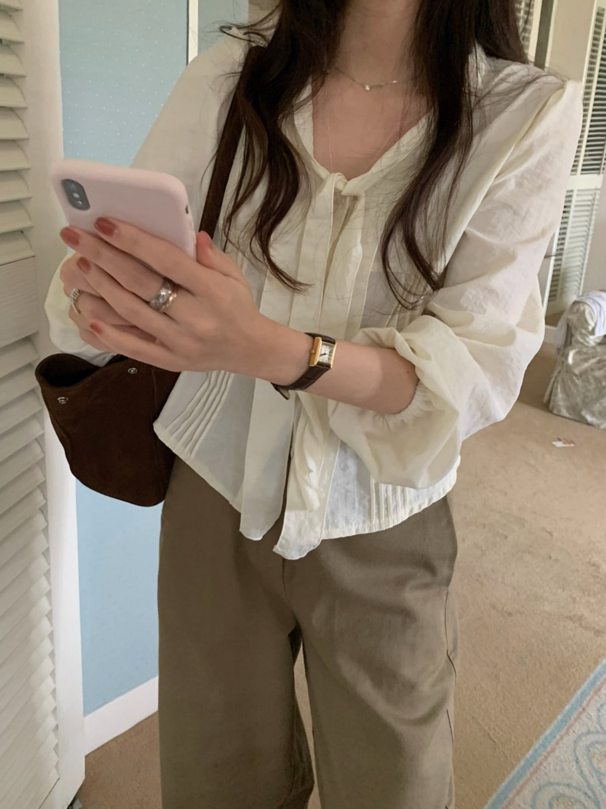 adele tie blouse-2col