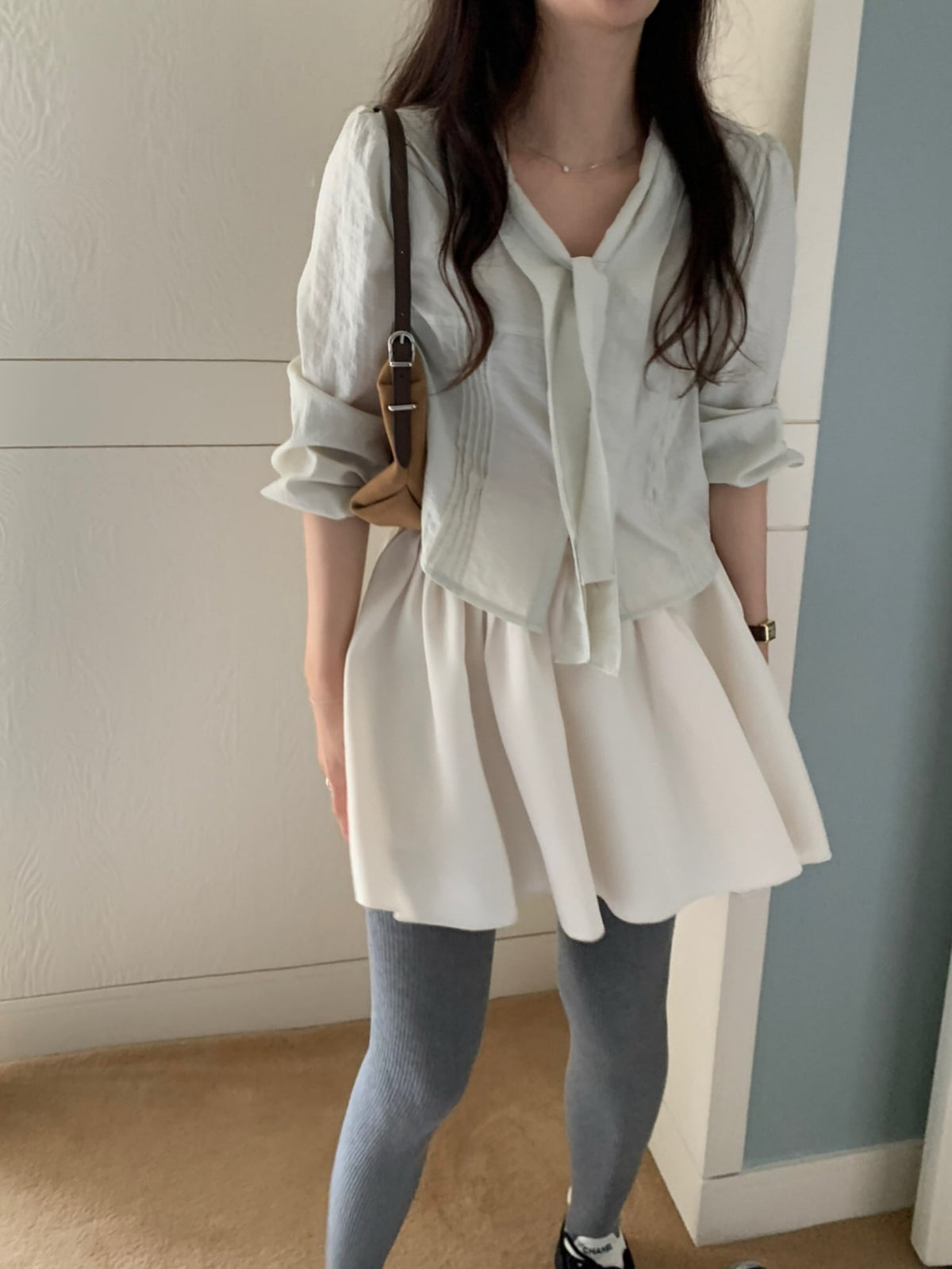 molly shirring skirt-2col