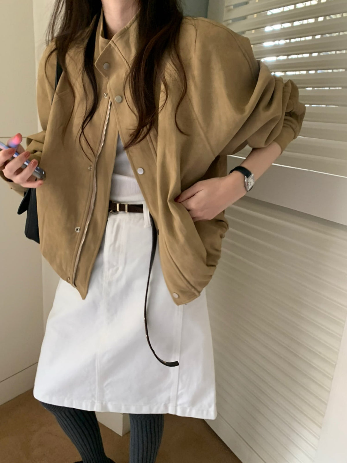 needs suede field jacket-3col
