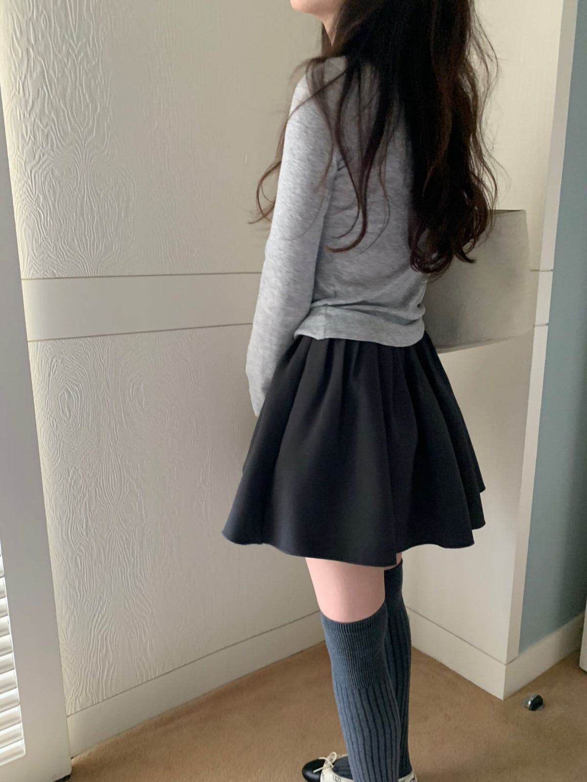 molly shirring skirt-2col