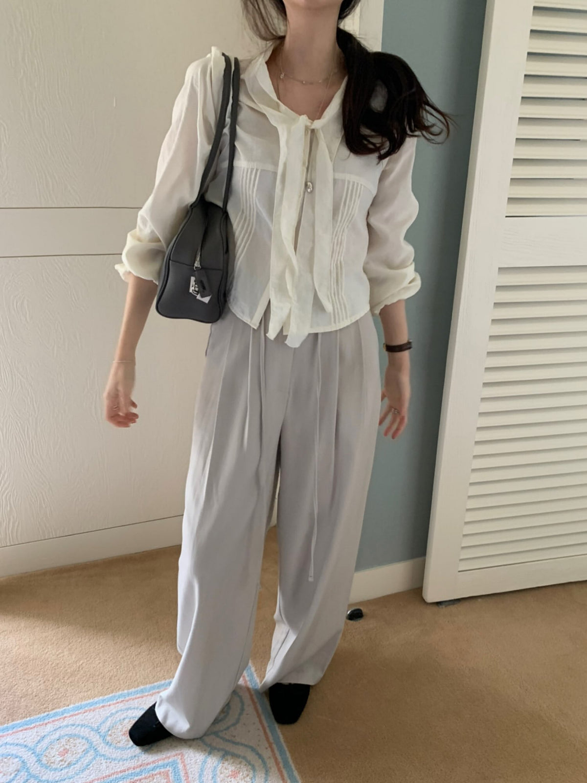 adele tie blouse-2col