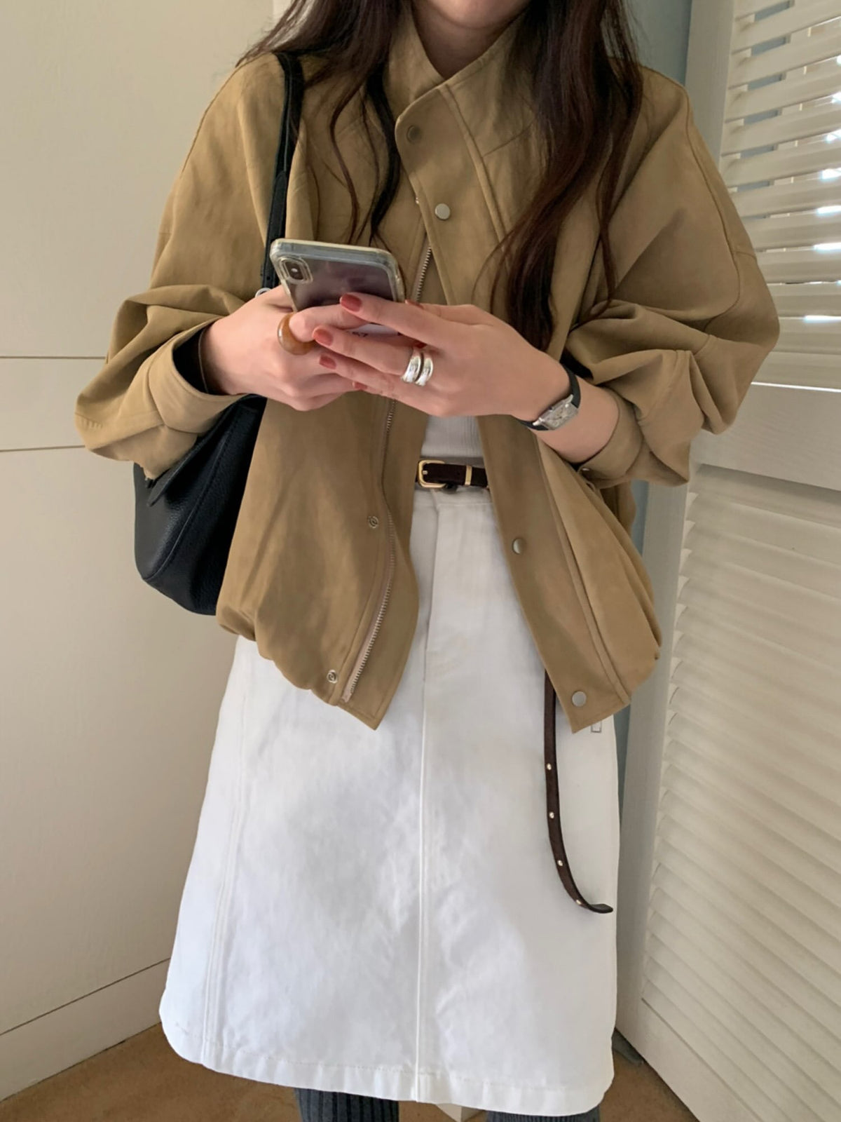 needs suede field jacket-3col