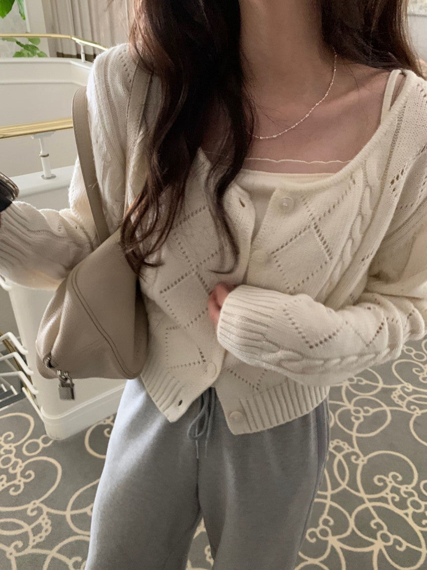 Thing twist cardigan-3col