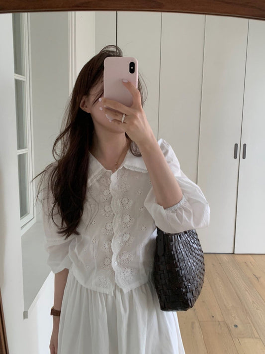 Rose lace blouse