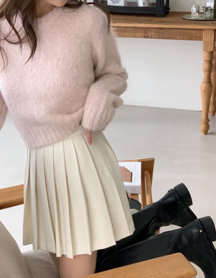 classic wool skirt-3col