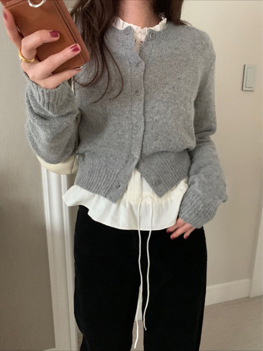 Michelle baby alpaca cardigan-4col