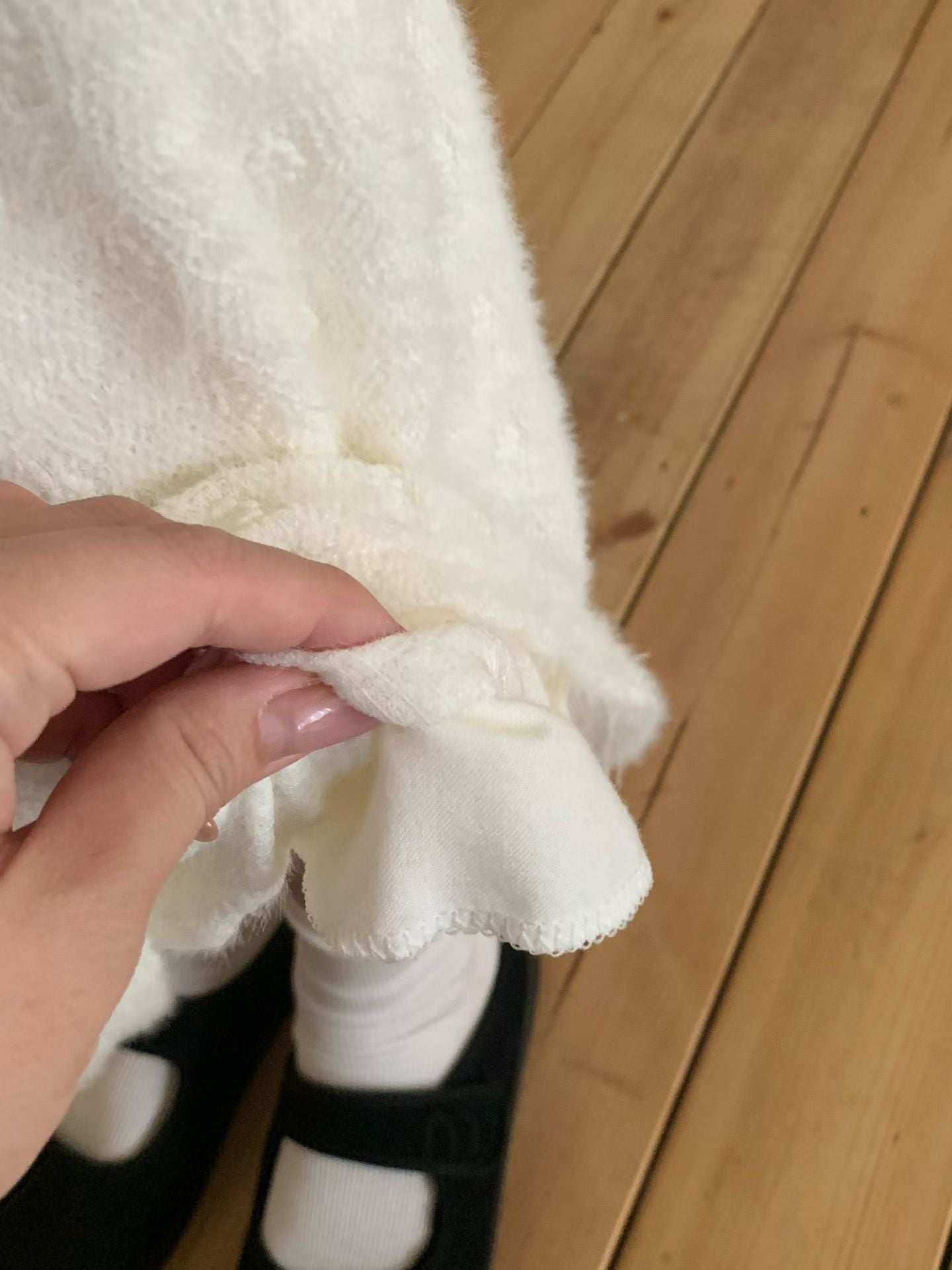 winter lace long skirt-2col