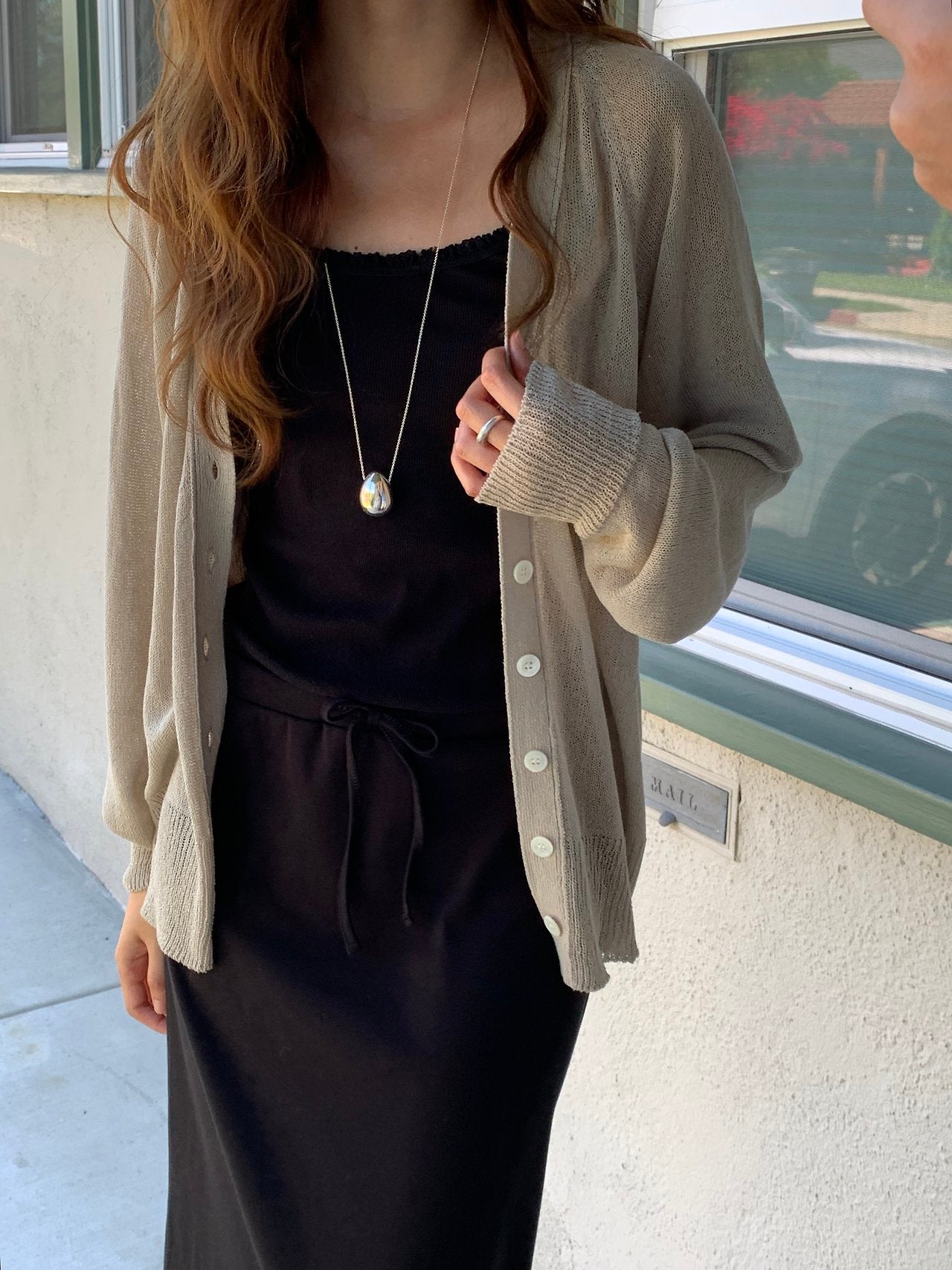 cream即納 Vera summer V-neck cardigan-2col