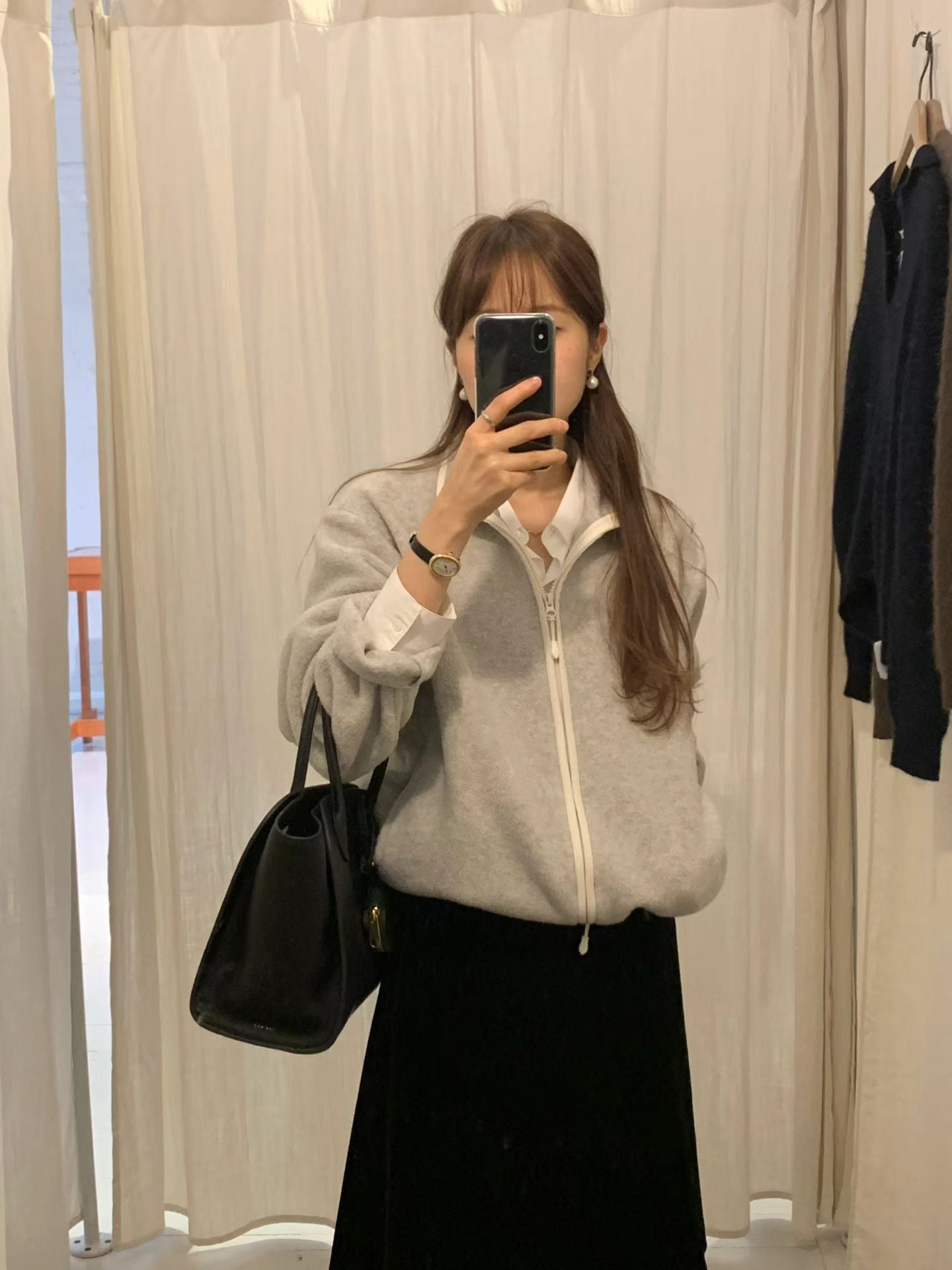 Ounce snug fleece zip up jumper-2col