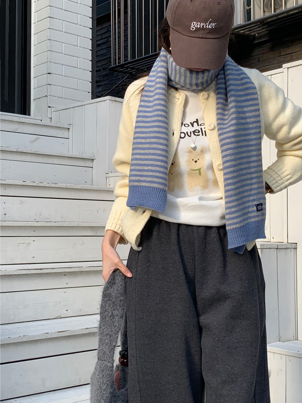 Homme knit muffler-3col