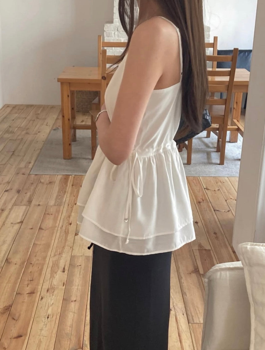 easy sleeveless blouse-2col