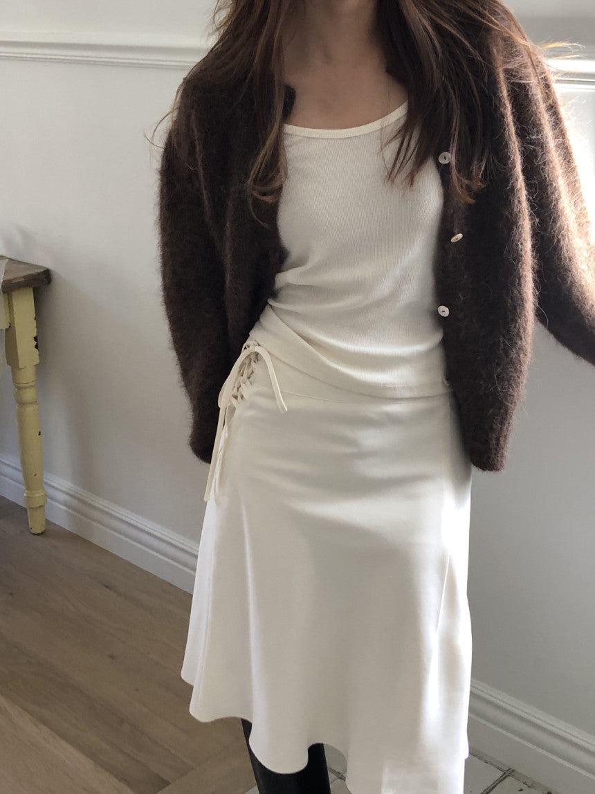 Sophia silk flared skirt-2col