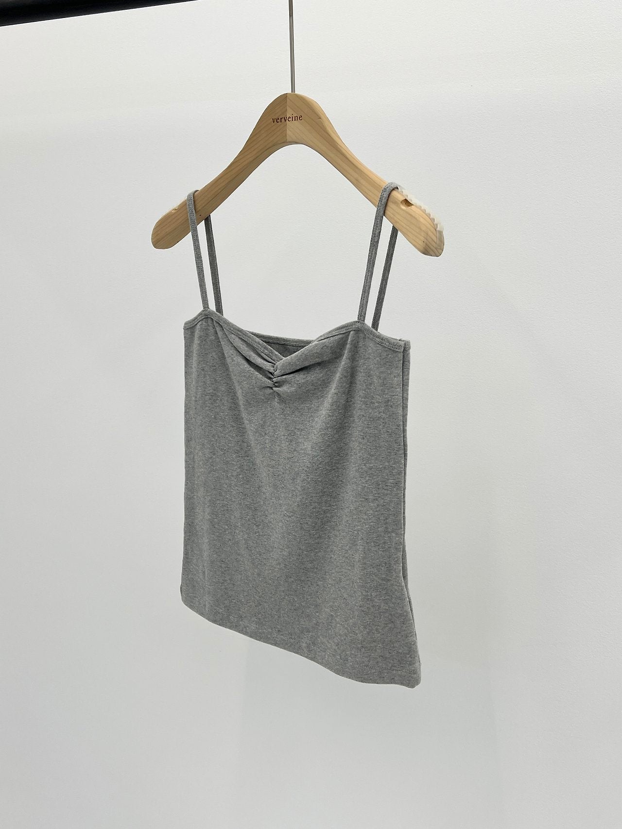 Seren shirring heart neck sleeveless-3col