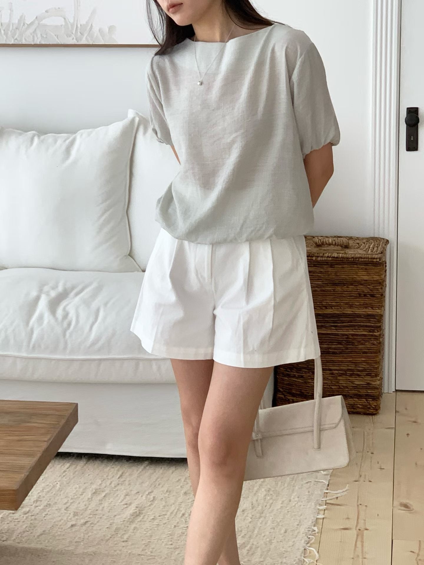 may balloon blouse-4col