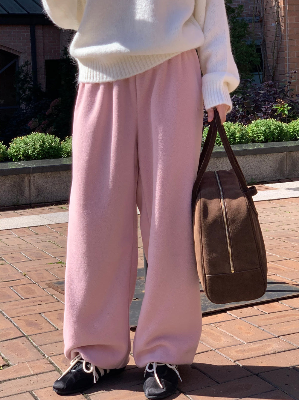 mix fleece pants-4col