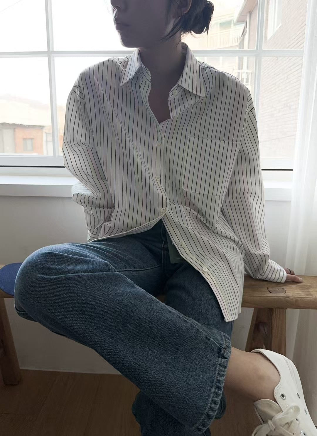 Deondo classic stripe shirt